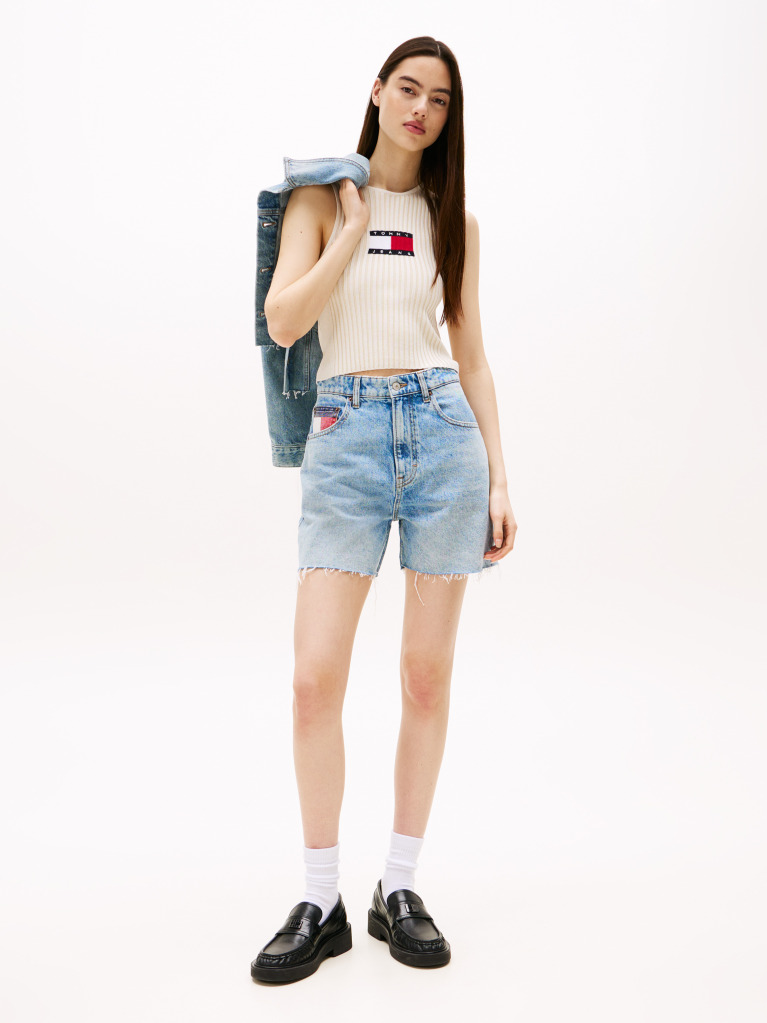 Beige Ribbed Slim Racerback Tank Top  Women