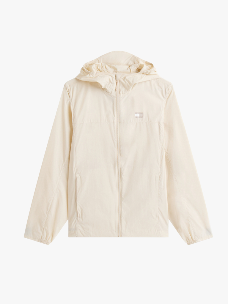 Beige Water Resistant Slim Windbreaker  Women