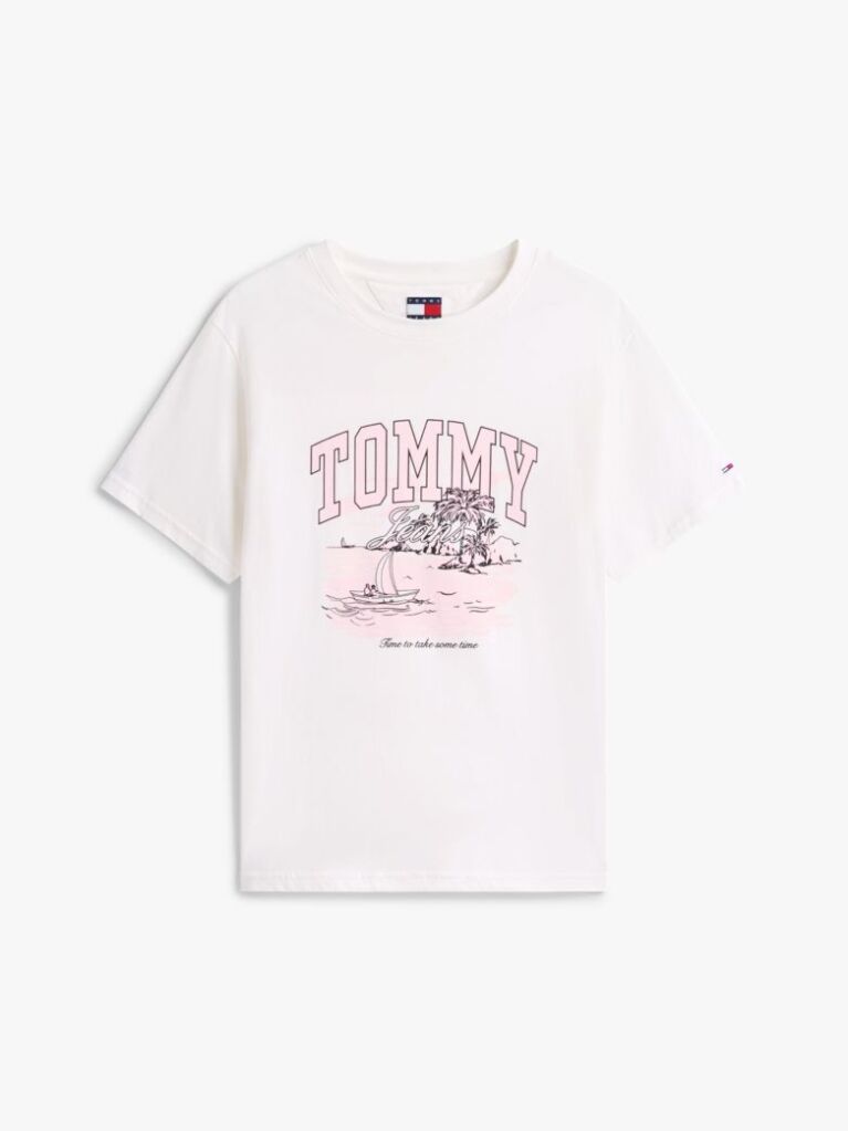 Beige Tropical Graphic Relaxed Fit T-Shirt  Women