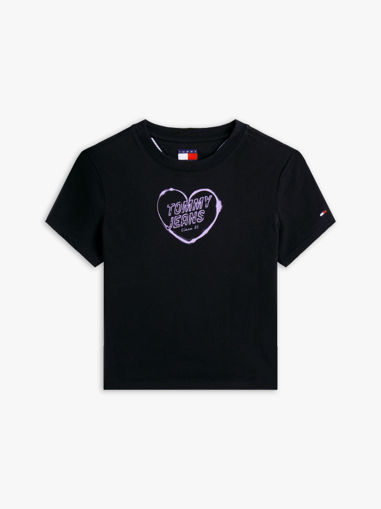 Black Graphic Slim T-Shirt  Women
