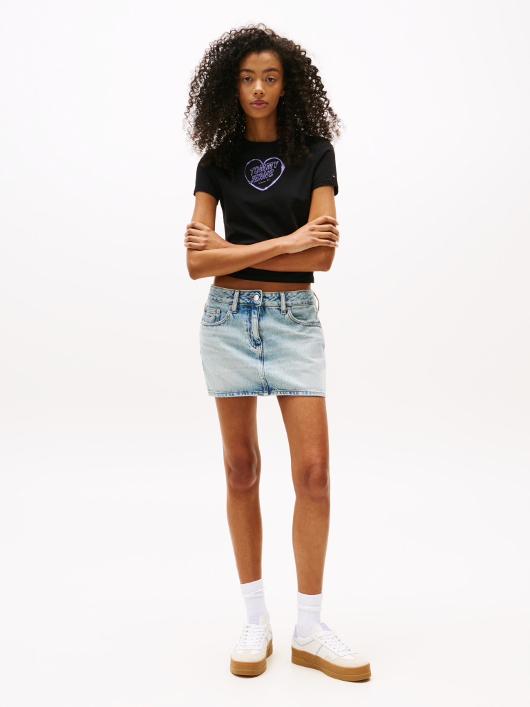 Black Graphic Slim T-Shirt  Women