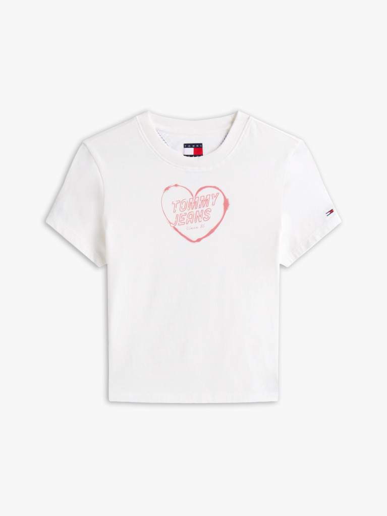 White Graphic Slim T-Shirt  Women