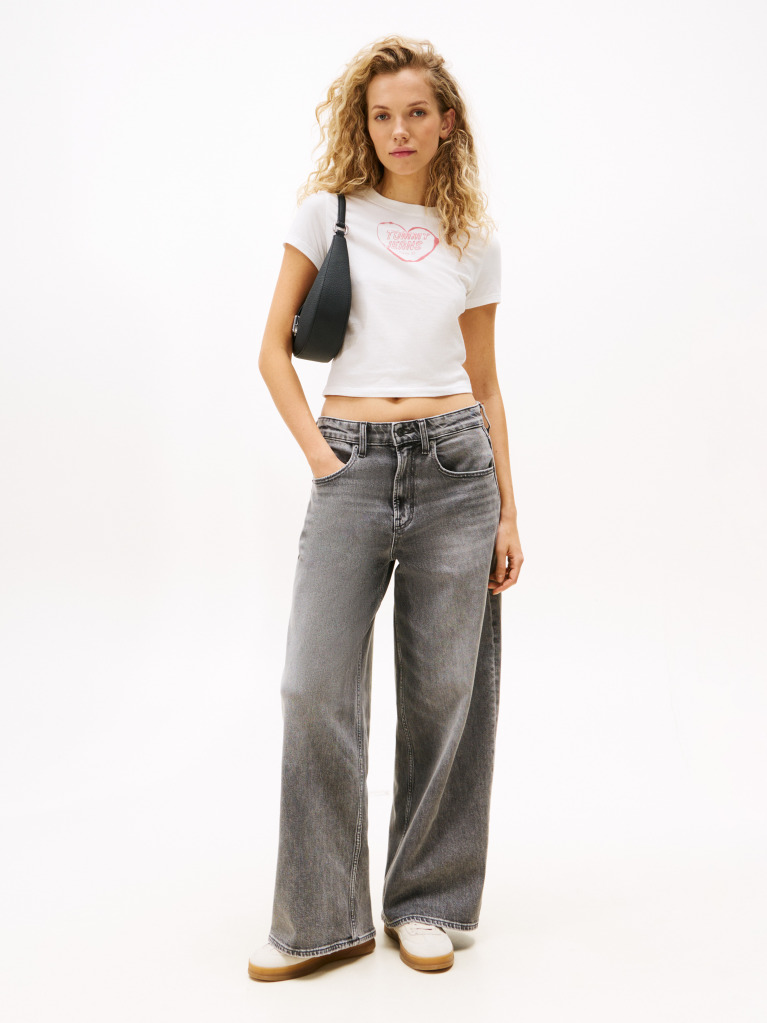 White Graphic Slim T-Shirt  Women