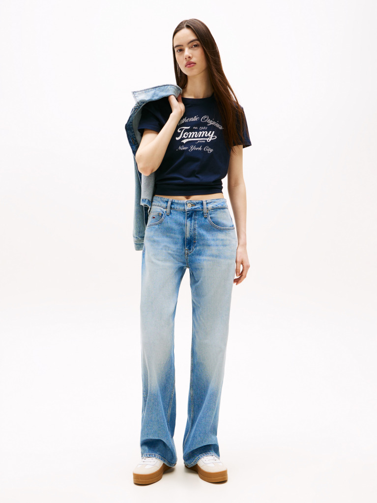 Blue Regular Essential Logo Tee  Women