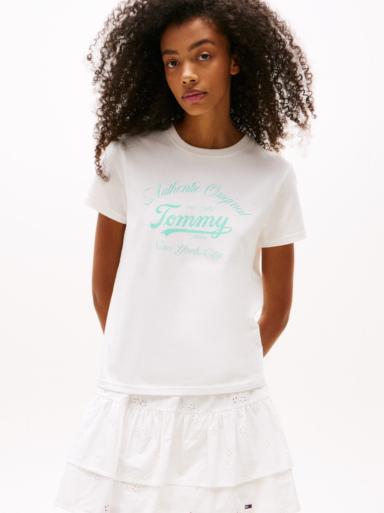 White Regular Essential Logo Tee  Women