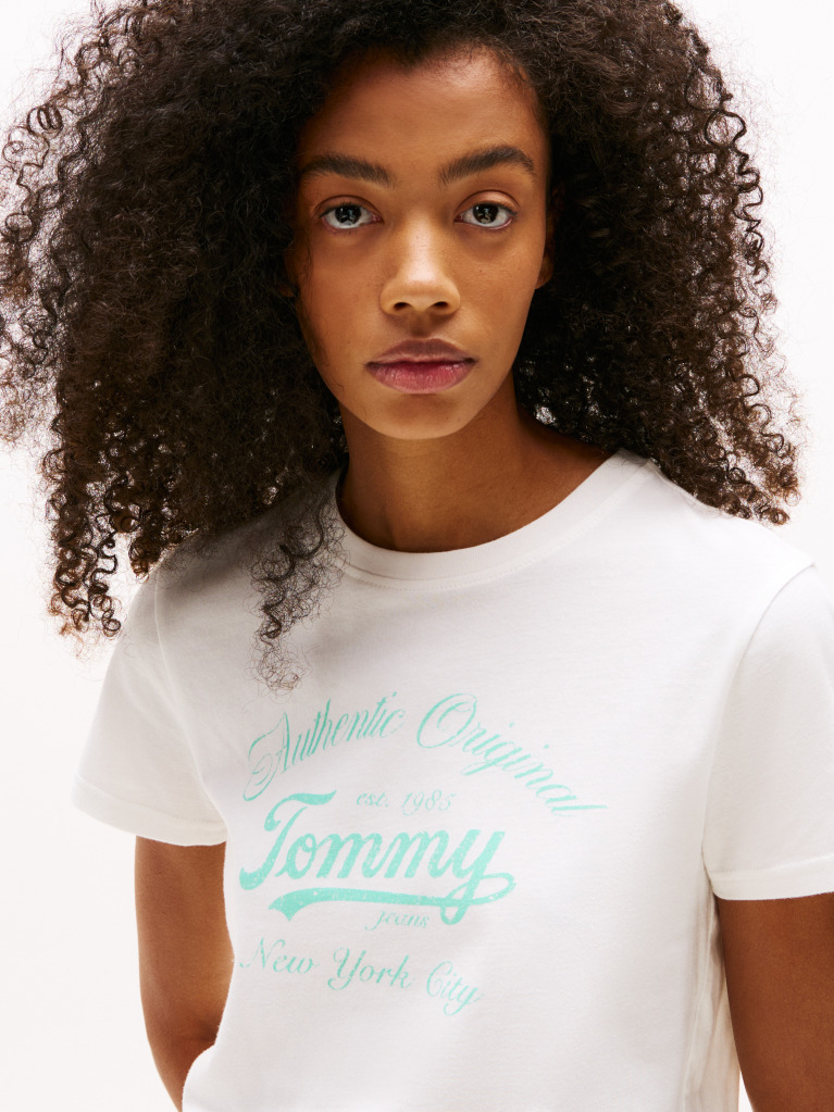 White Regular Essential Logo Tee  Women