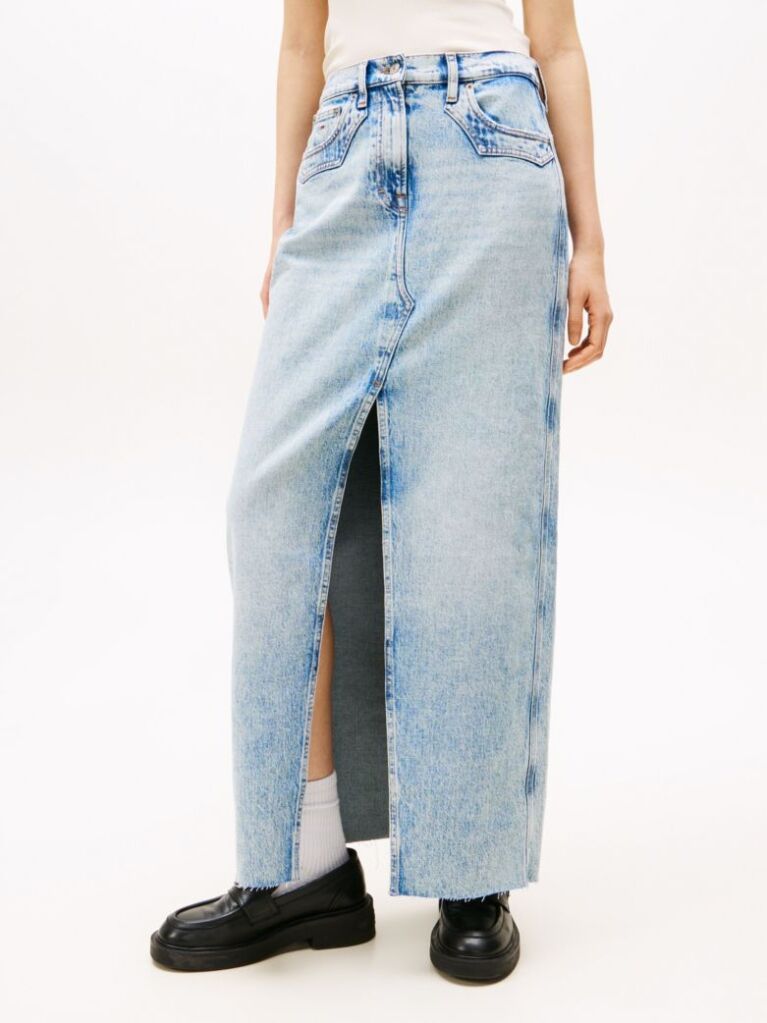 Denim Claire Straight Denim Maxi Skirt  Women