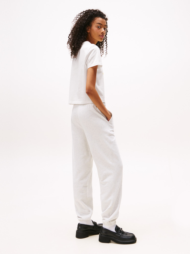Beige Regular Crest Flag Tee  Women