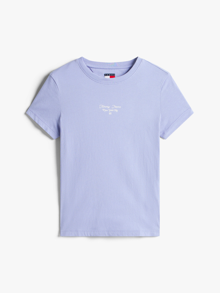Μπλε Jersey T-Shirt Σε Slim Γραμμή Με Λογότυπο  Γυναίκες
