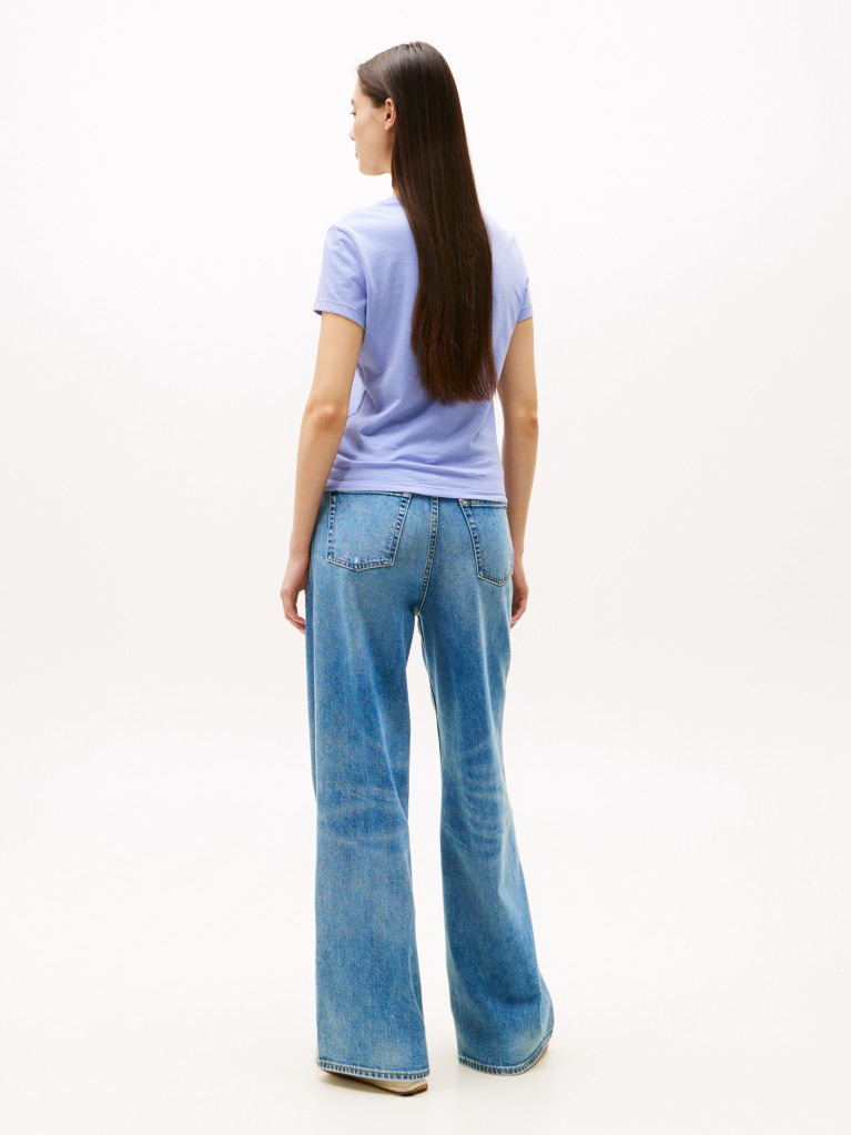 Μπλε Jersey T-Shirt Σε Slim Γραμμή Με Λογότυπο  Γυναίκες