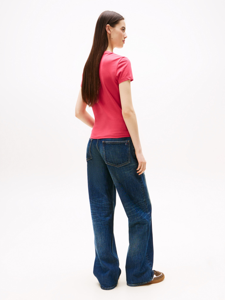 Pink Logo Jersey Slim T-Shirt  Women