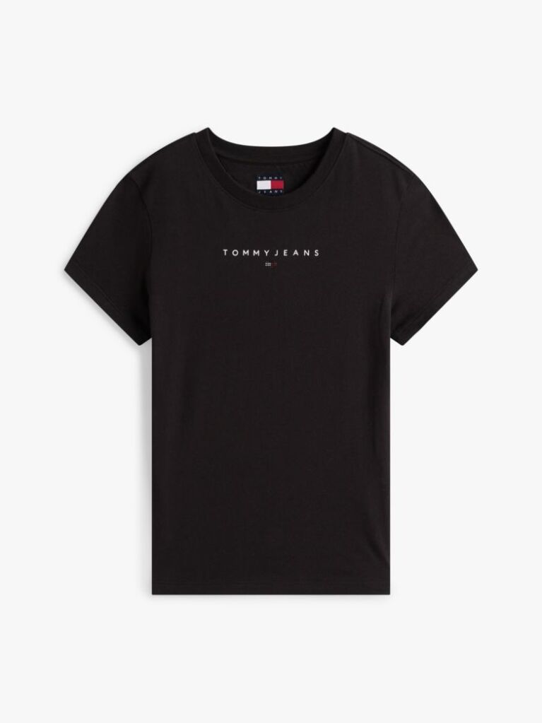 Black Slim Bling Linear Tee  Women