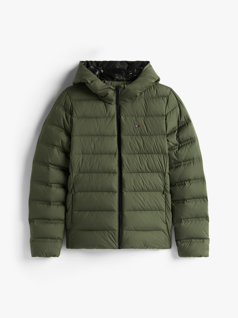 Green Hooded Down Puffer Jacket  Women