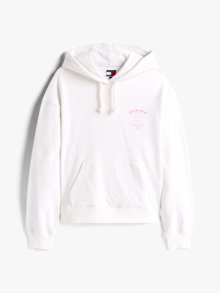 Άσπρο Western Hoodie Σε Boxy Γραμμή  Γυναίκες