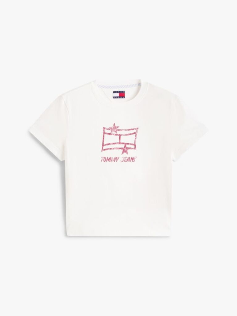 Beige Regular Short Sleeve Star Logo T-Shirt  Women