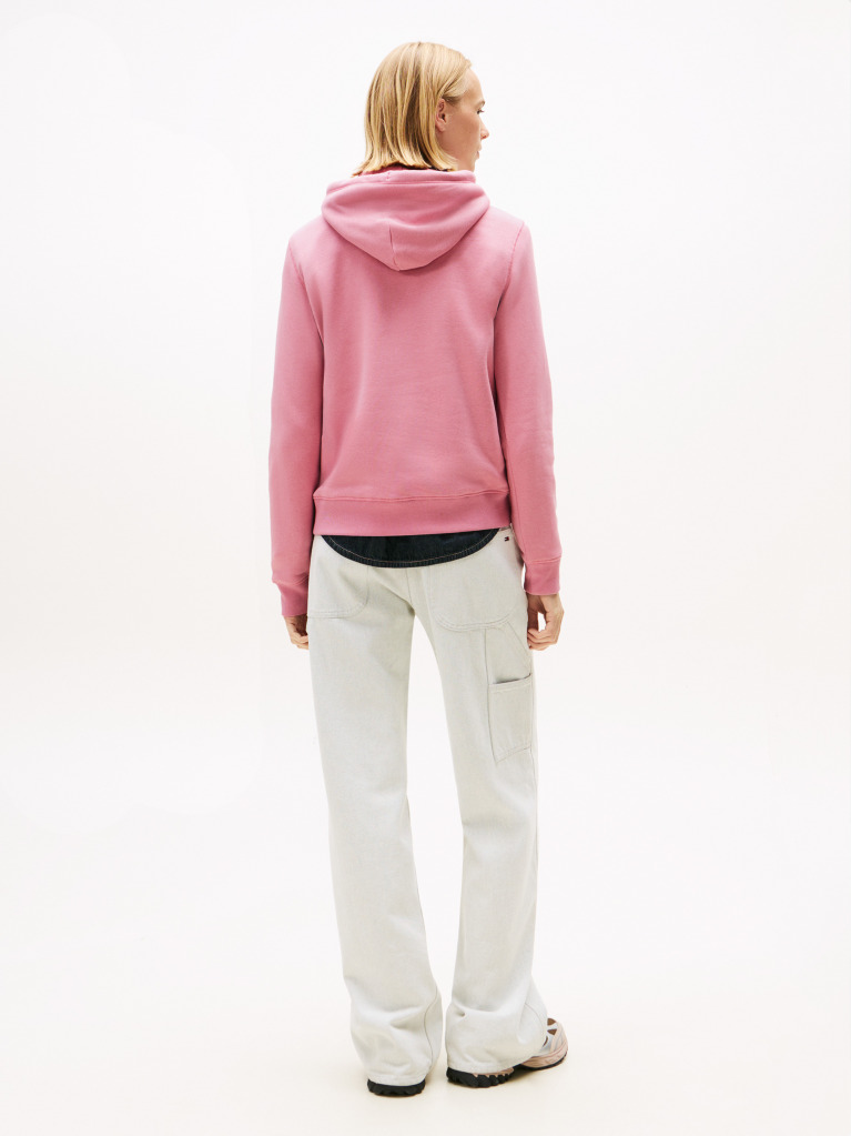 Ροζ Fleece Hoody Με Λογότυπο  Γυναίκες