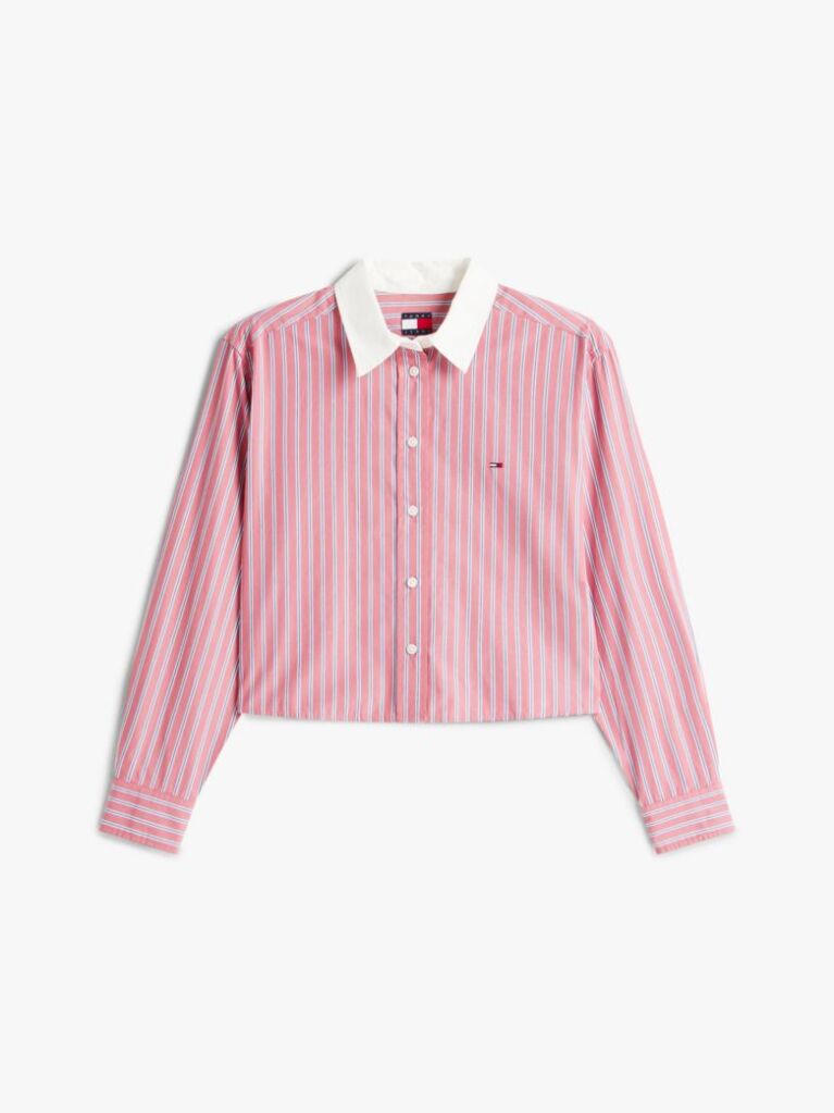 Multi Relaxed Fit Cropped Poplin Shirt  Women