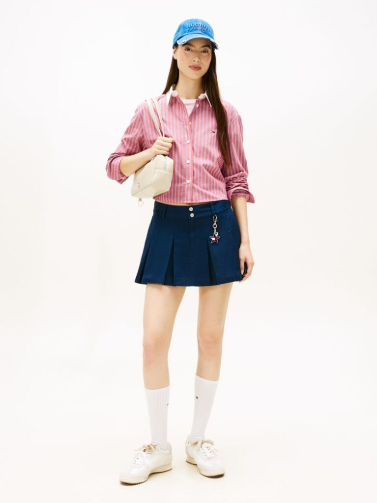 Multi Relaxed Fit Cropped Poplin Shirt  Women