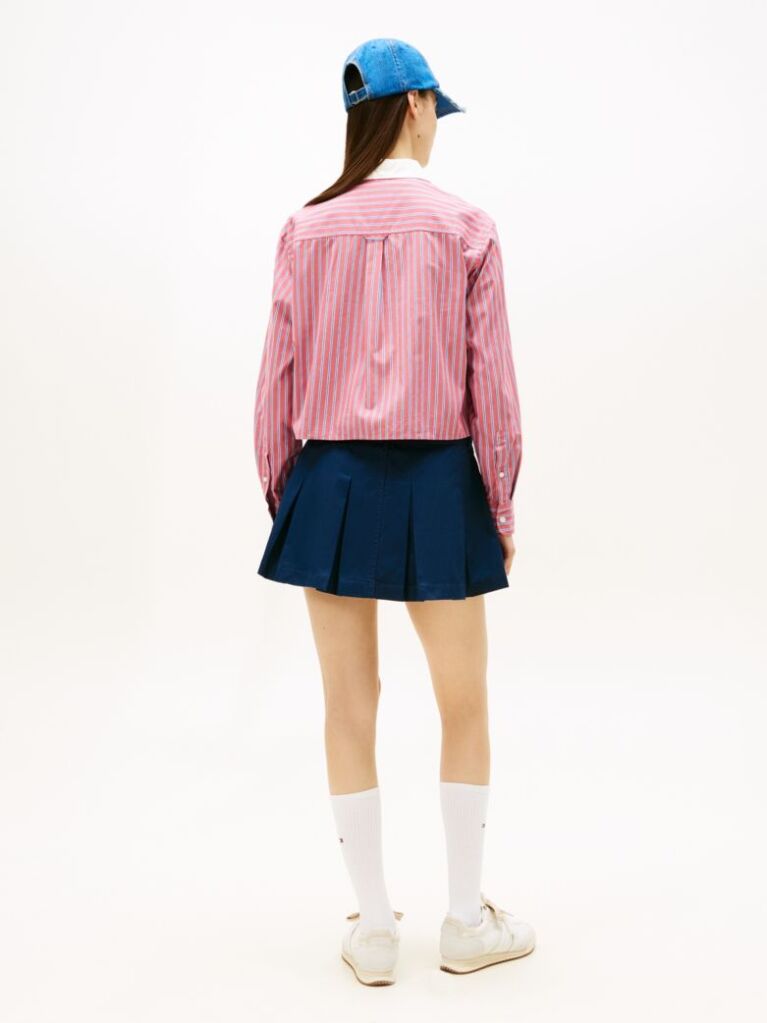 Multi Relaxed Fit Cropped Poplin Shirt  Women