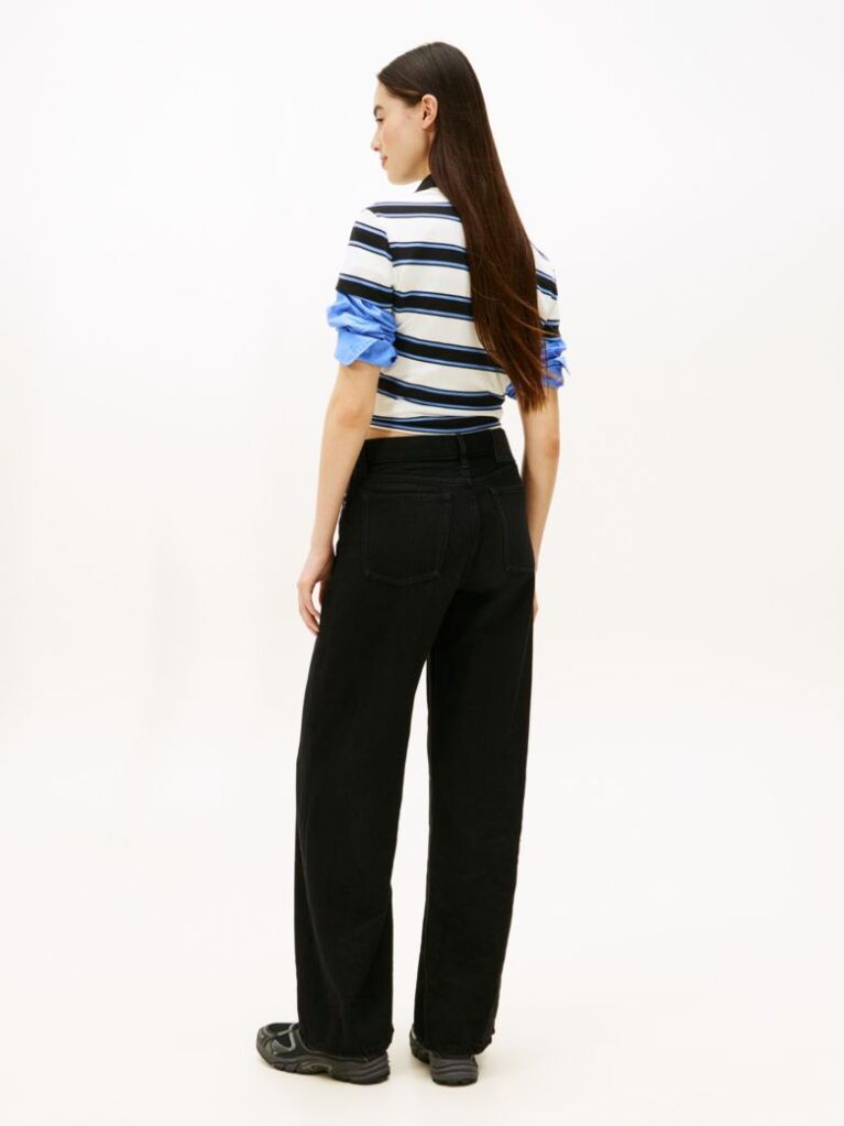 Denim Mid Rise Loose Straight Jeans  Women