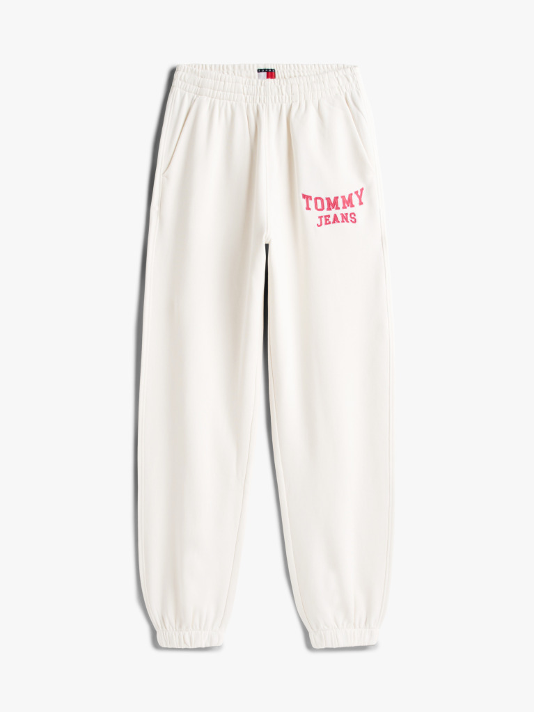 White Varsity Logo Terry Joggers  Women