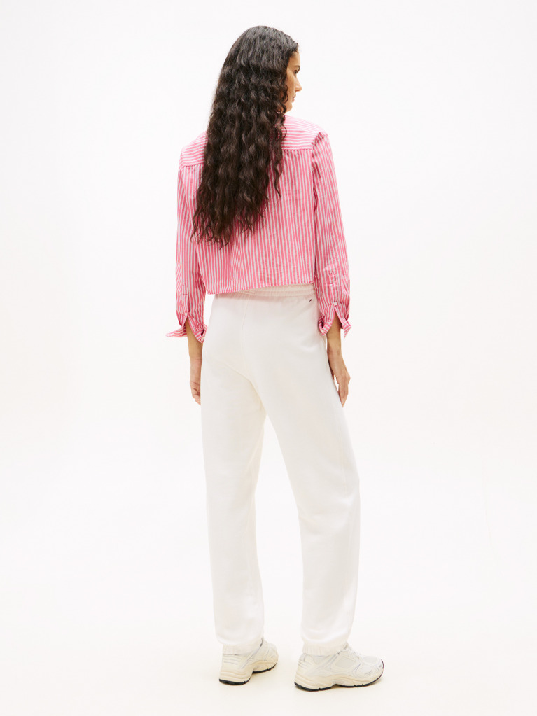 White Varsity Logo Terry Joggers  Women