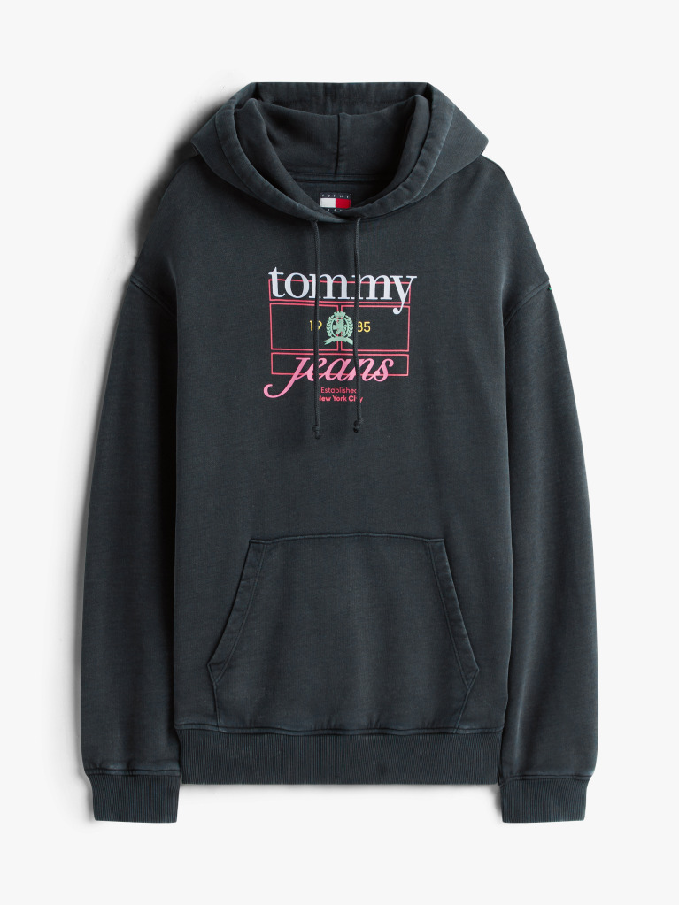 Black Crest Flag Hoodie  Women