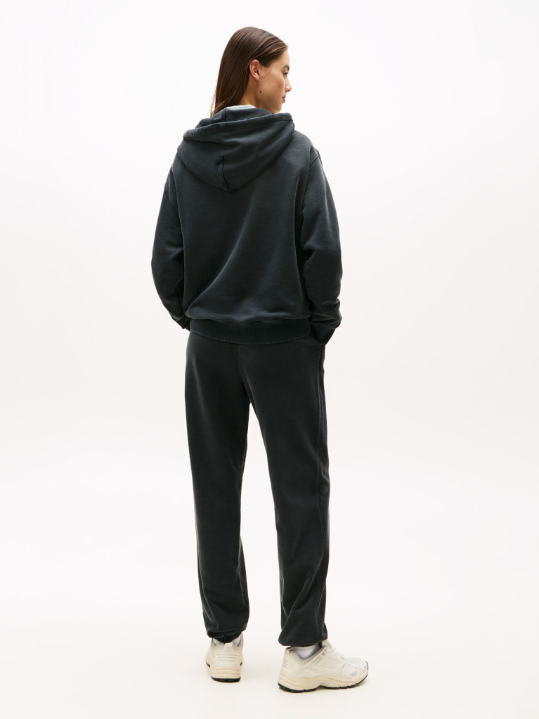 Black Crest Flag Hoodie  Women