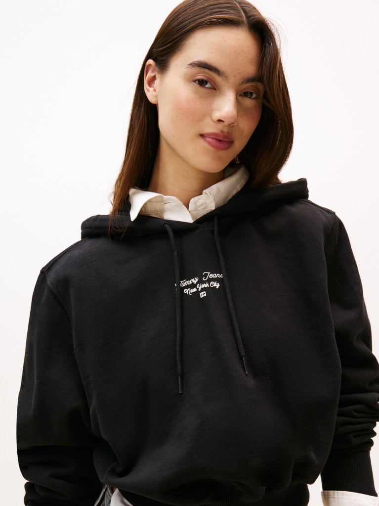 Μαύρο Essential Hoodie Με Λογότυπο  Γυναίκες