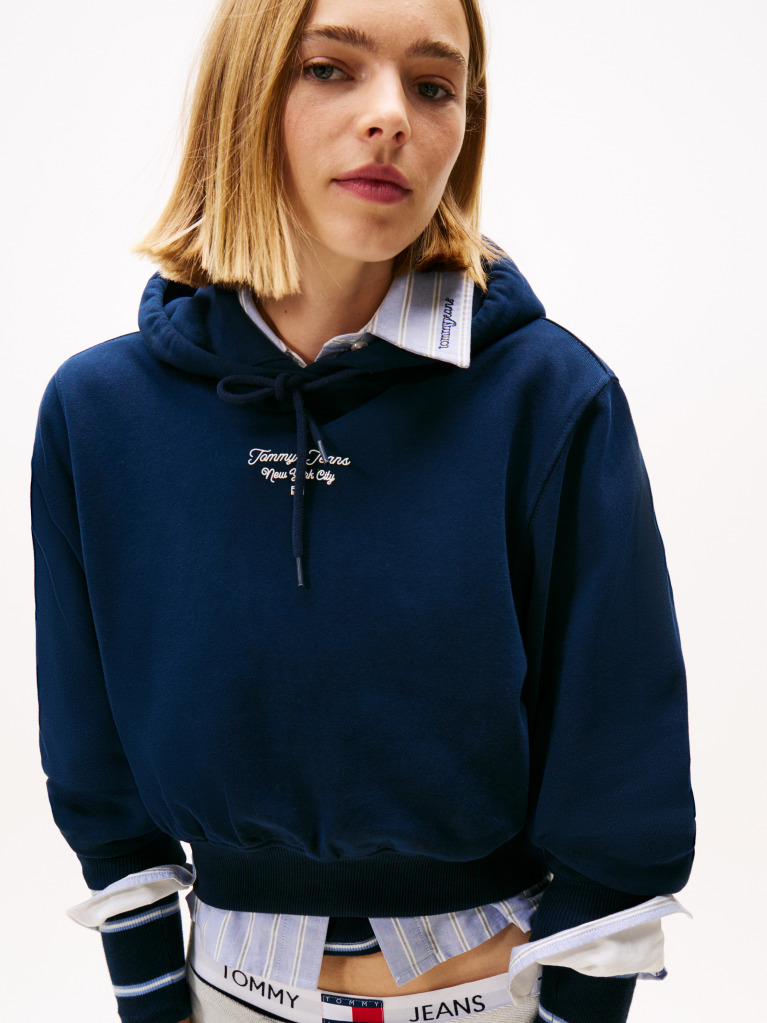 Μπλε Essential Hoodie Με Λογότυπο  Γυναίκες