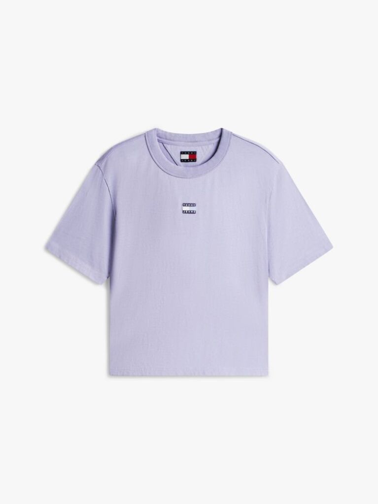 Μωβ Τ-shirt Σε Boxy Γραμμή Με Λογότυπο  Γυναίκες