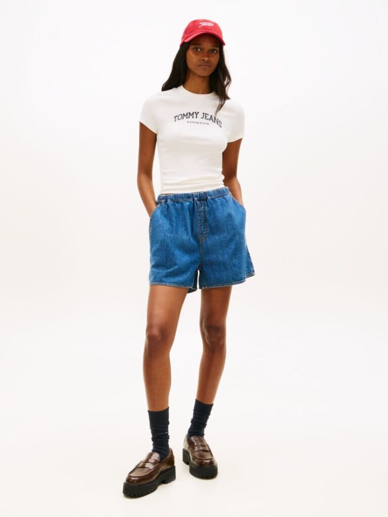 Denim Chambray Loose Shorts  Women