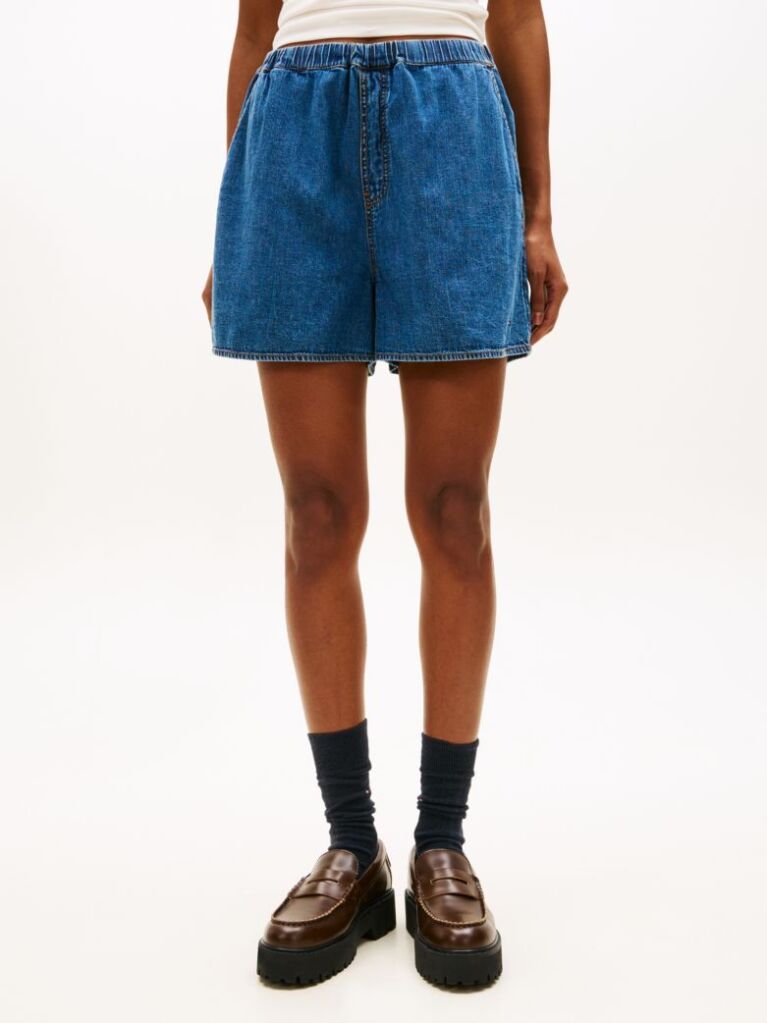 Denim Chambray Loose Shorts  Women