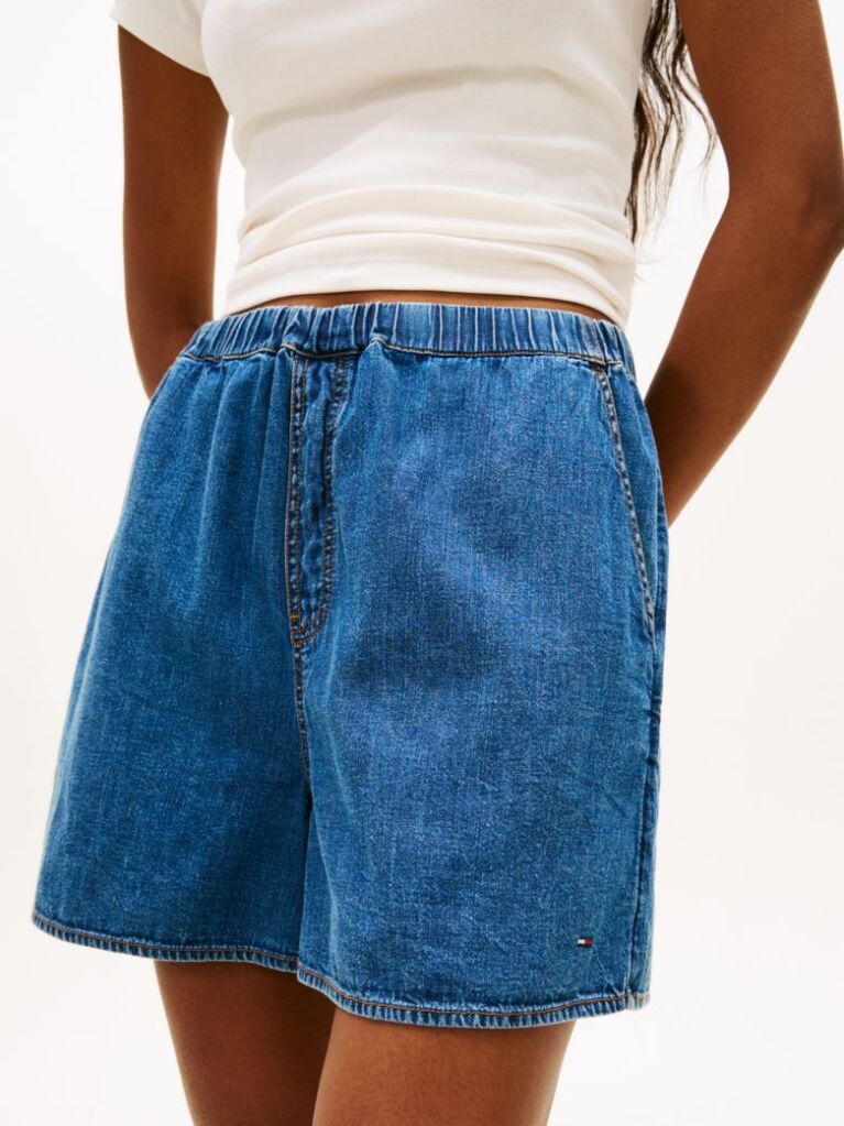 Denim Chambray Loose Shorts  Women