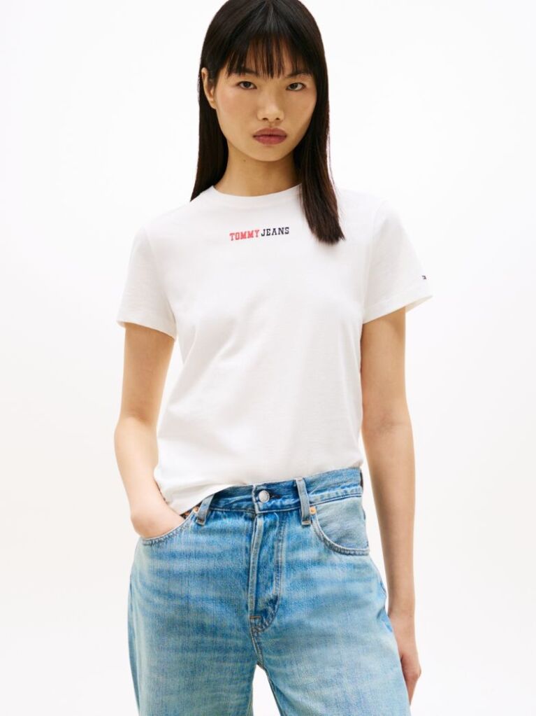 White Logo Crew Neck T-Shirt  Women