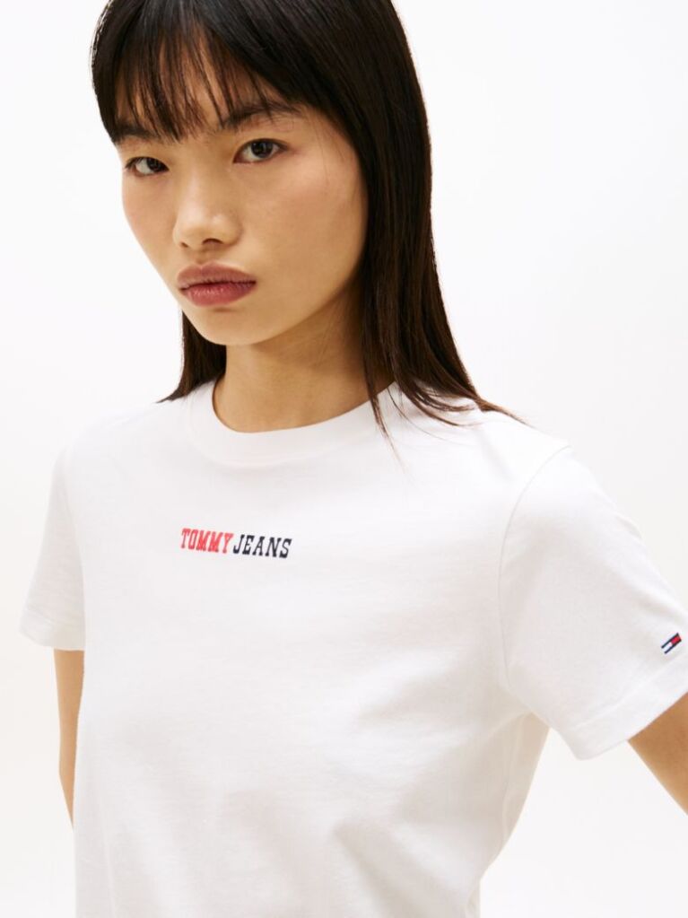 White Logo Crew Neck T-Shirt  Women