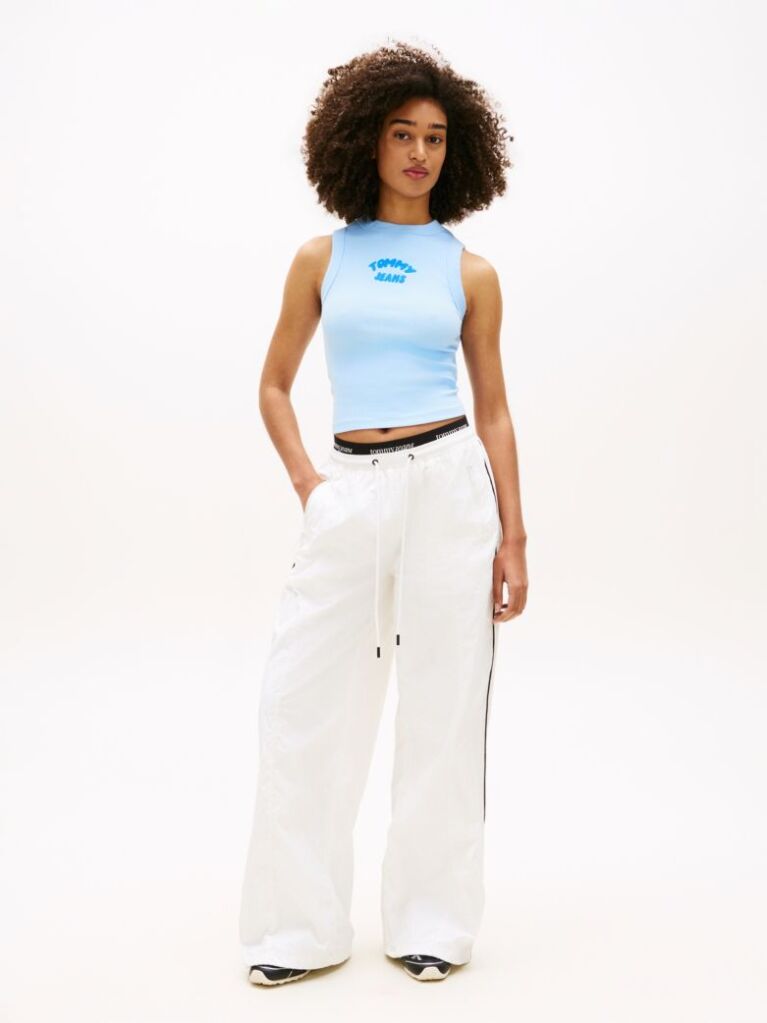 Blue Bubble Logo Slim Tank Top  Women