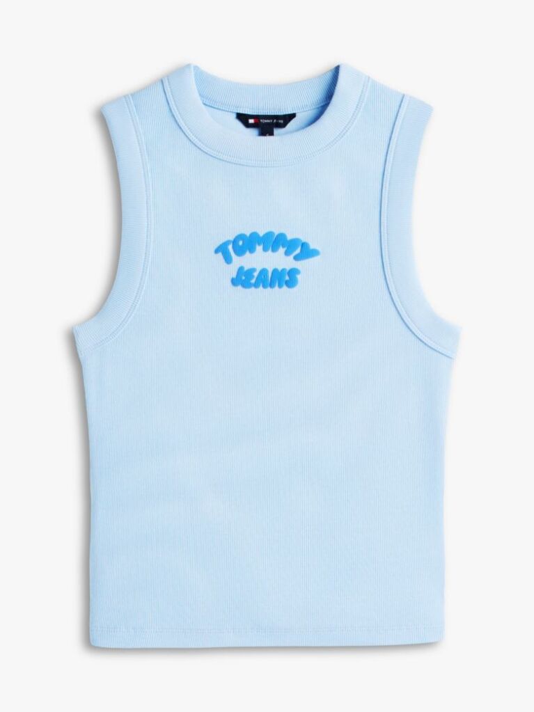 Blue Bubble Logo Slim Tank Top  Women