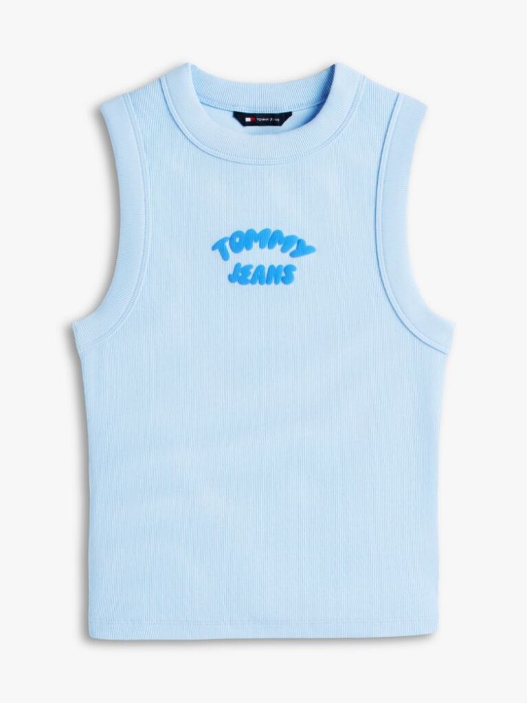 Blue Bubble Logo Slim Tank Top  Women