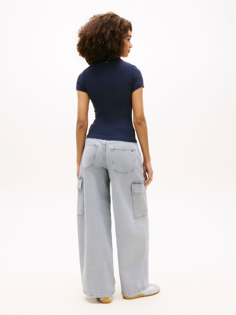 Blue Logo Slim Crew Neck T-Shirt  Women