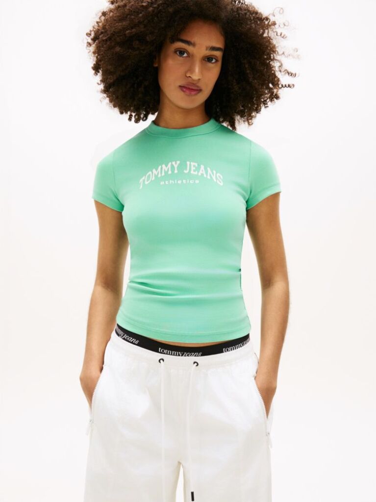 Blue Logo Slim Crew Neck T-Shirt  Women