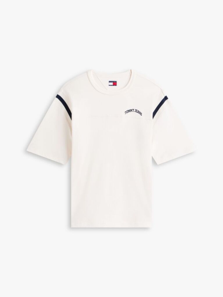 Beige Logo Oversized Crew Neck T-Shirt  Women