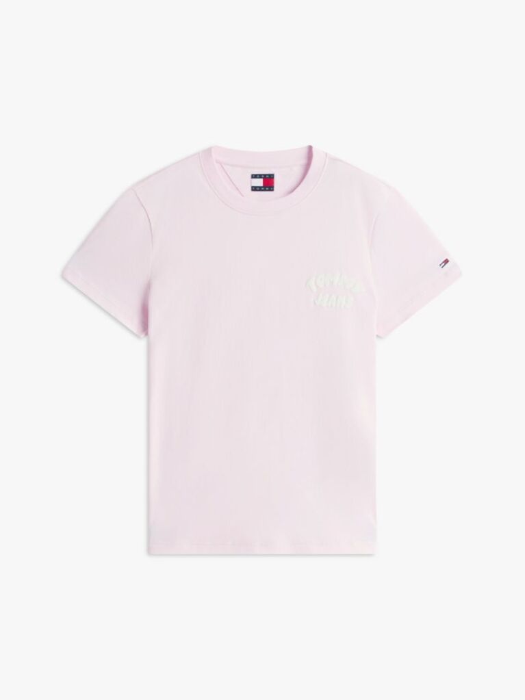 Pink Bubble Logo Crew Neck T-Shirt  Women