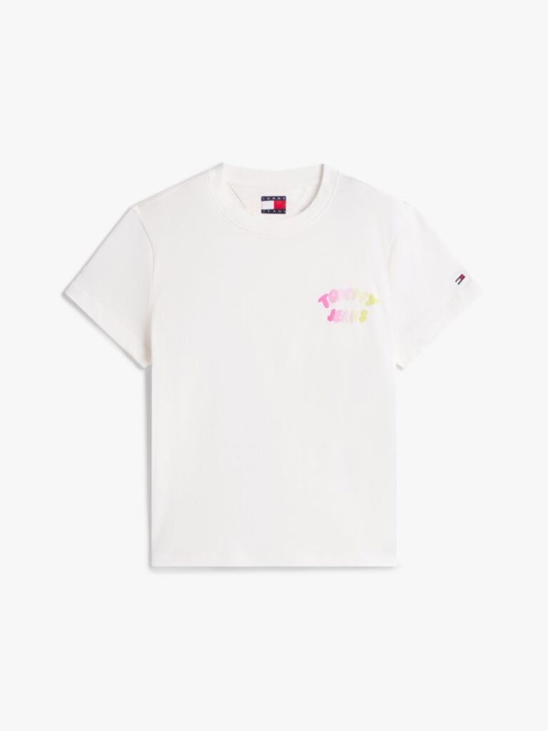 White Bubble Logo Crew Neck T-Shirt  Women
