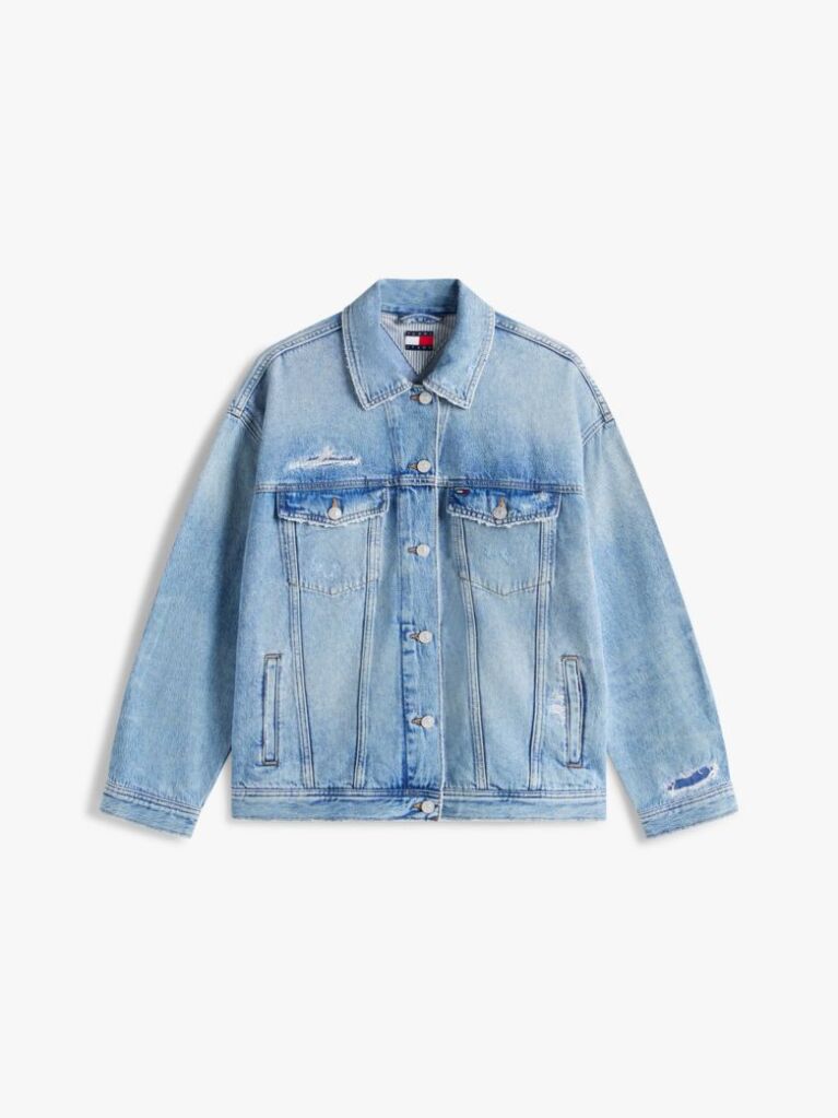Denim Oversized Denim Τζάκετ Με Σκισίματα  Γυναίκες