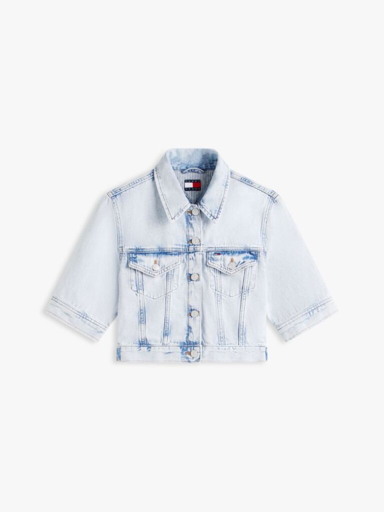 Denim Cropped Denim Τζάκετ  Γυναίκες
