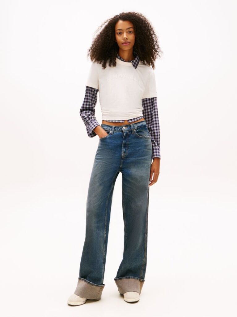 White Regular Tonal Logo Crew Neck T-Shirt  Women