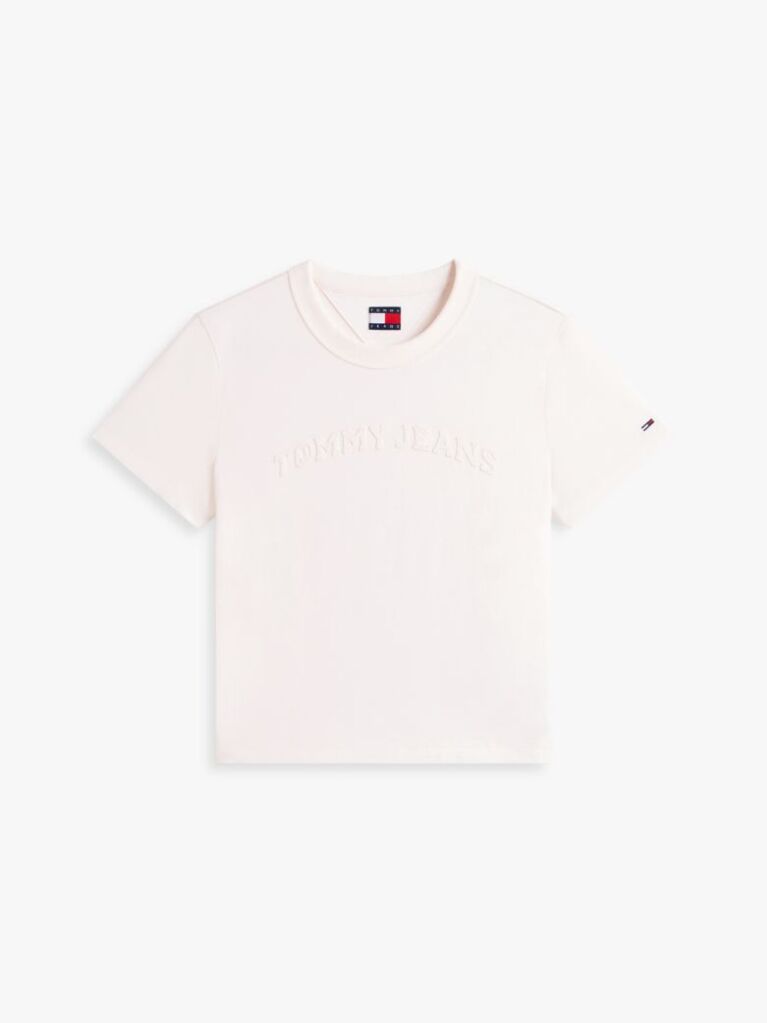 White Regular Tonal Logo Crew Neck T-Shirt  Women