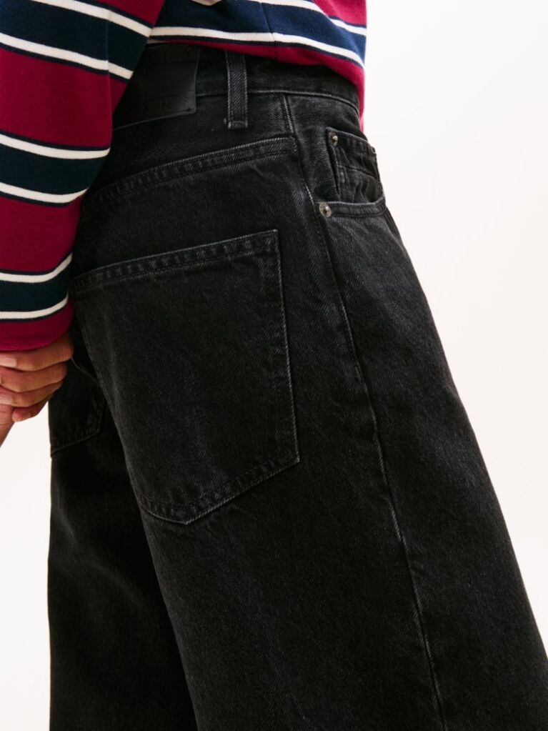 Denim Mia Mid Rise Relaxed Straight Leg Black Jeans  Women