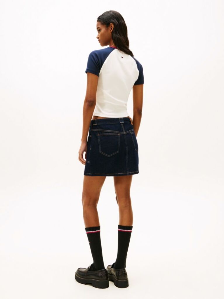 White Logo Slim Raglan Sleeve T-Shirt  Women